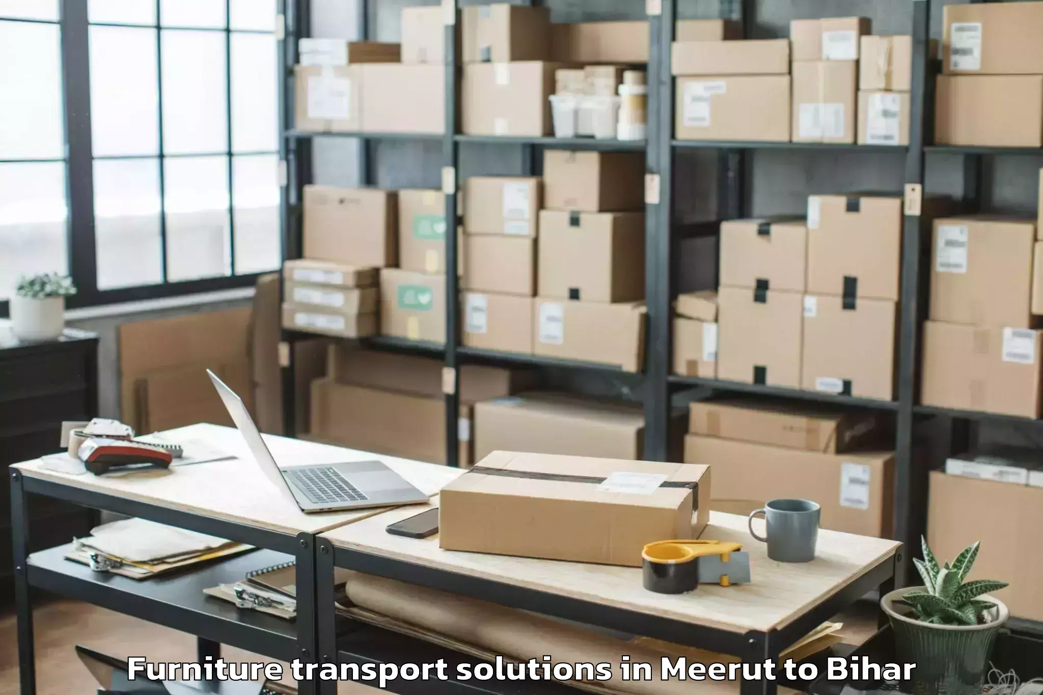 Book Meerut to Katoria Furniture Transport Solutions